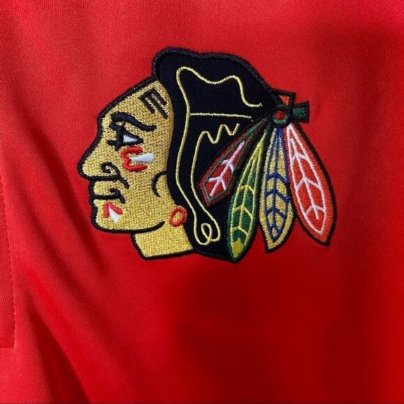 NHL Chicago Blackhawks Pullover Jacket Sz L - Picture 3 of 6